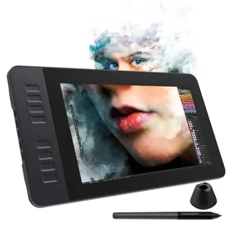 Drawing Tablet for Digital Art IPS Display with Tilt Support Black 8-inch Screen 8192 Pressure Levels Battery-Free AP50 Stylus