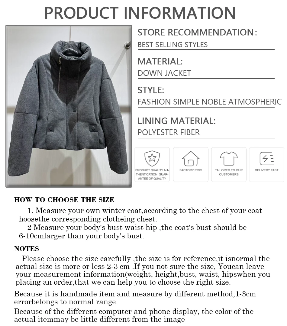 Short Cashmere Down Coat Women's Winter Down Jacket With Collar Bolero Jacket High Quality Natural Fur Coat