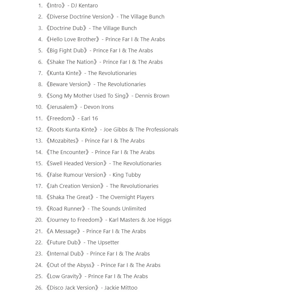 CD DJ Kentaro Tuff Cuts DJ Kentaro's Crucial Mix Roots Reggae (Roots Reggae) et Dub Music As The Core, King Tubby