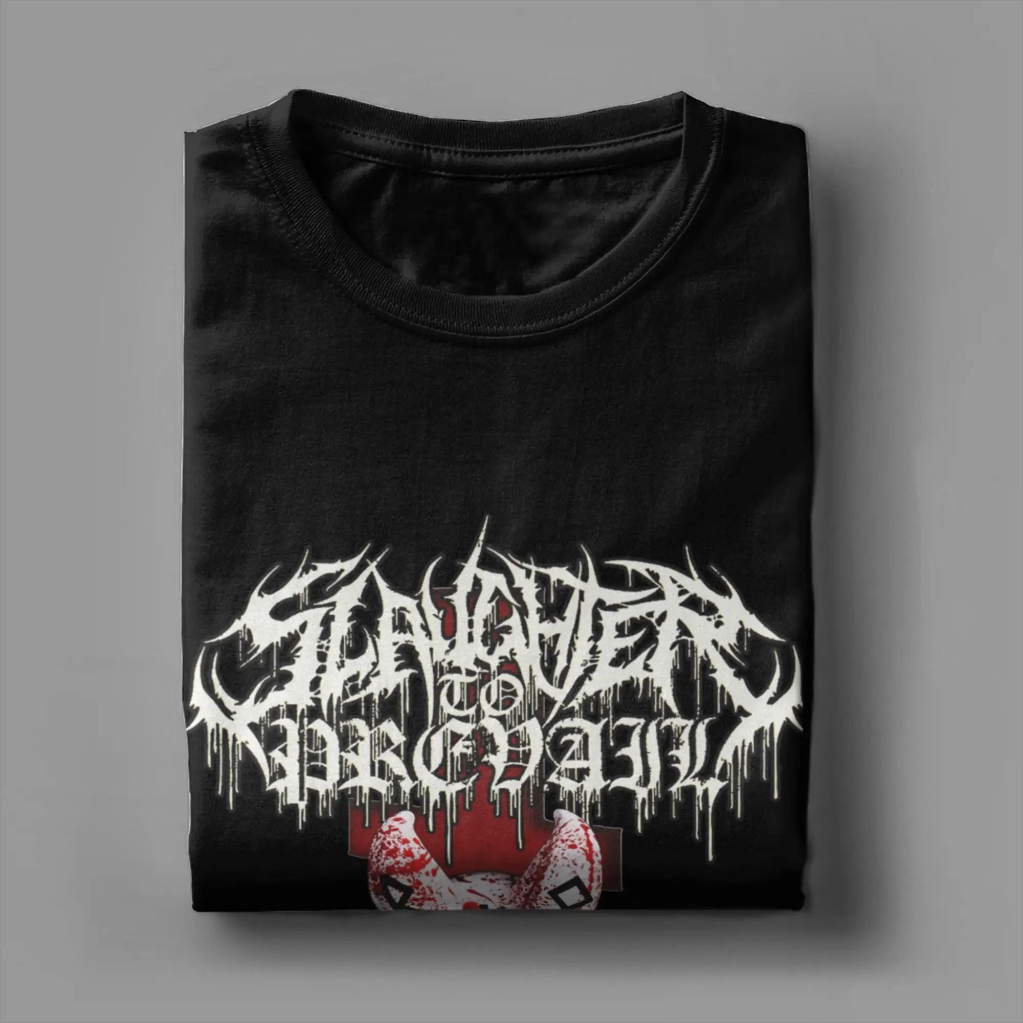 Slaughter to Prevail bloody mask T Shirt Male  Y2K Funny T-Shirts Summer O Neck Fashion Tee Shirt Pattern Oversize Clothes view 3
