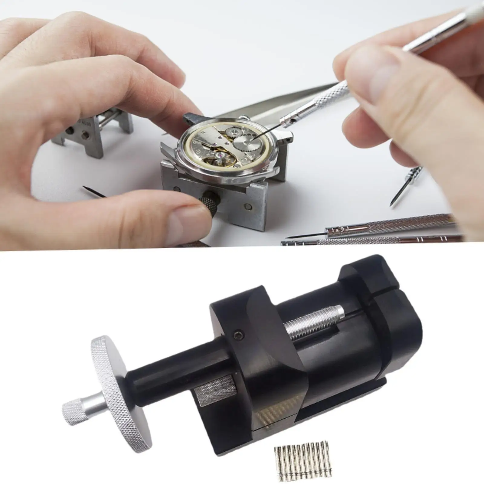 

Watch Band Link Remover with 12 Pins Watchmaker Tool Metal Watch Band Tool
