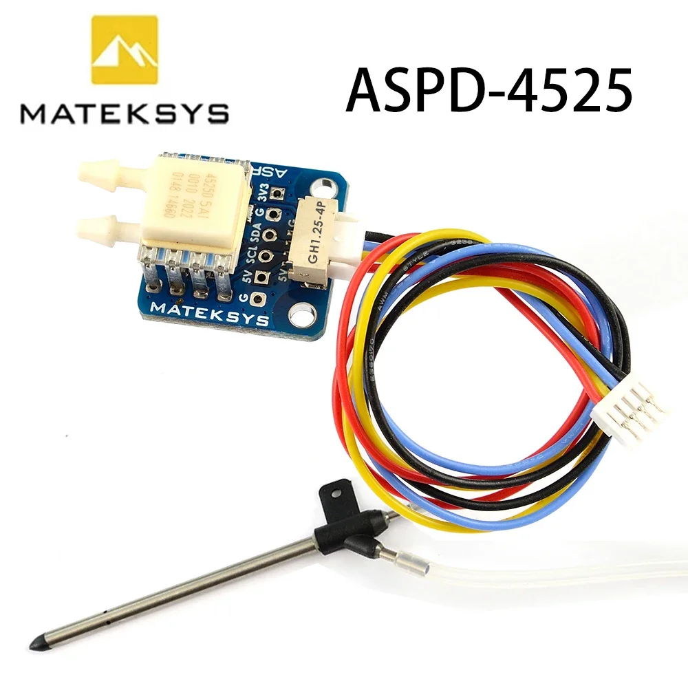 

MATEK ASPD-4525 DIGITAL AIRSPEED SENSOR 4~6V DC for F405-WING F411-WING F722-Wing Flight Controllers RC FPV Racing Drone