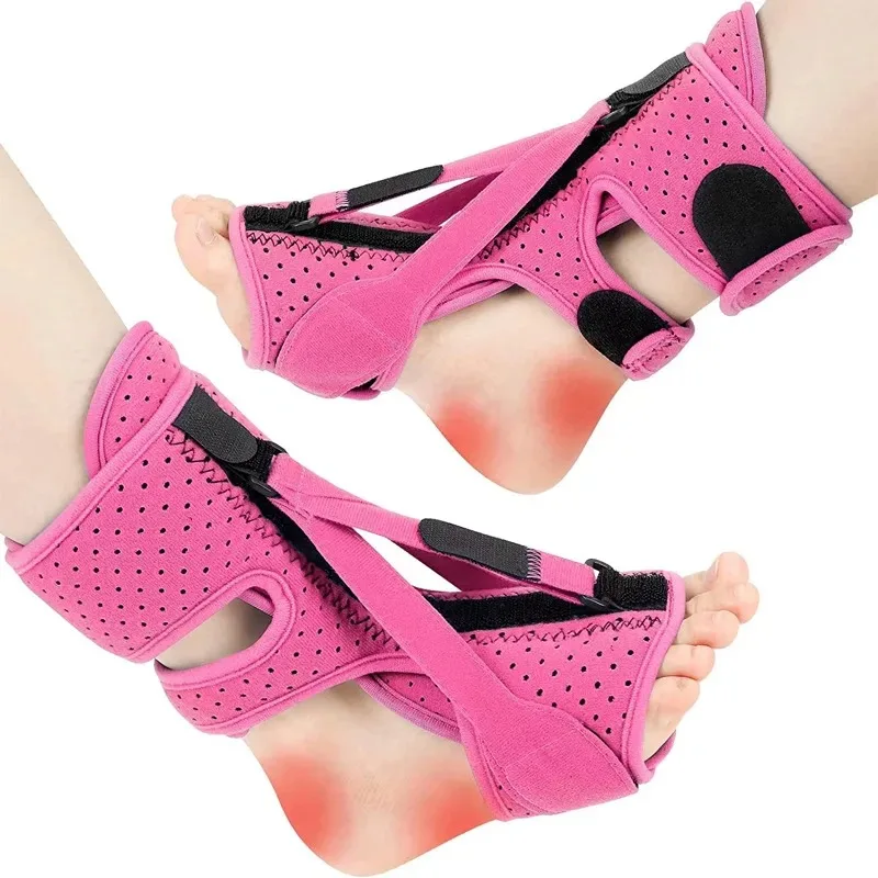 

New Foot Drop Splint for Heel Pain Tendinitis Three Fixed Straps Plantar Tendinitis Foot Support Plantar Fasciitis Night Splint