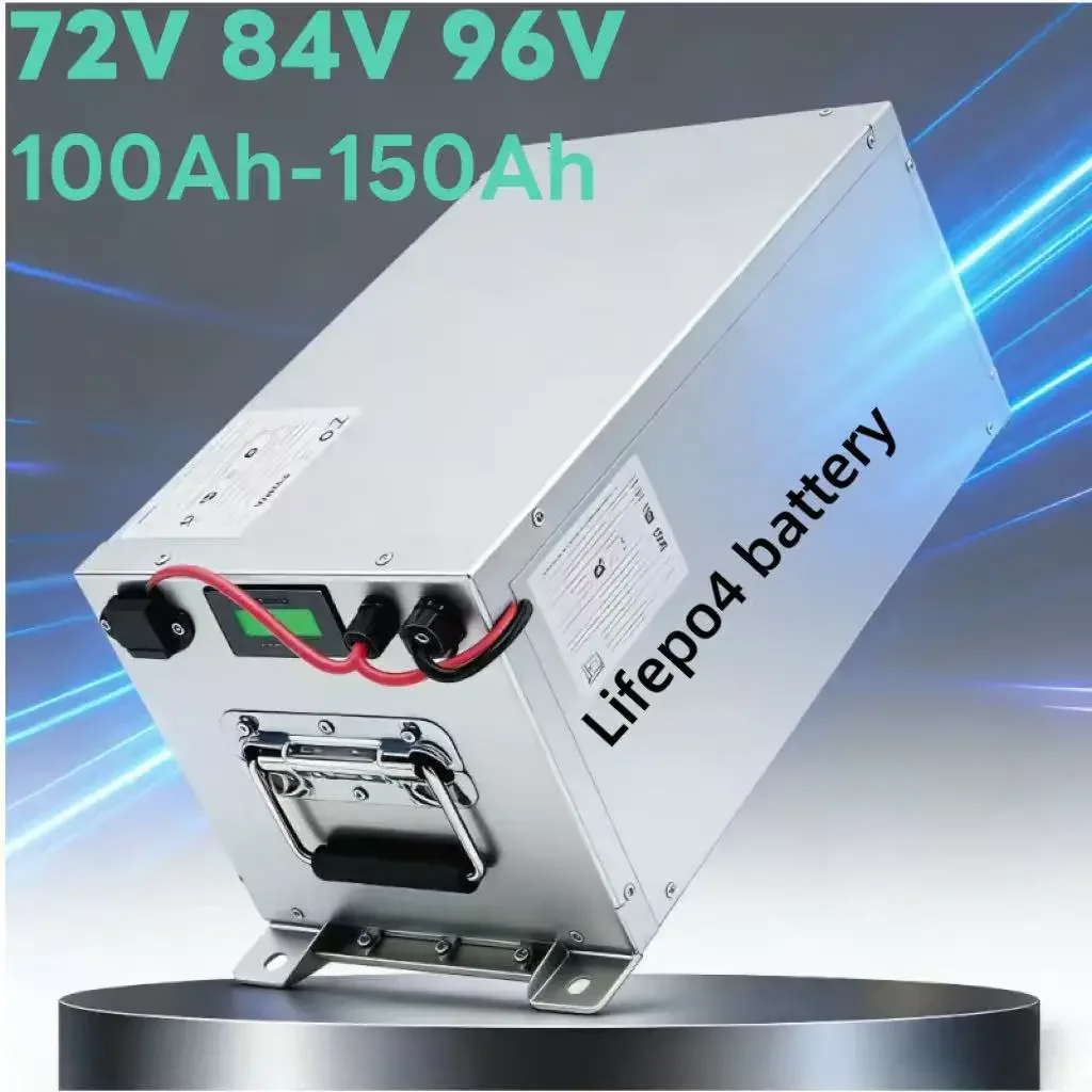 72V 84V 96V LiFePO4 Battery | 80Ah-150Ah | Built-in BMS | For 7000W EV, RV, AGV, Golf Cart & Eagle Motor | High Performance & Lo