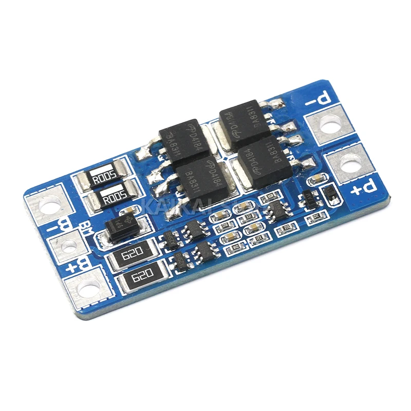 Placa de protección de batería de litio 2S, 10A, 7,4 V, 18650, 8,4 V, función equilibrada/protección sobrecargada