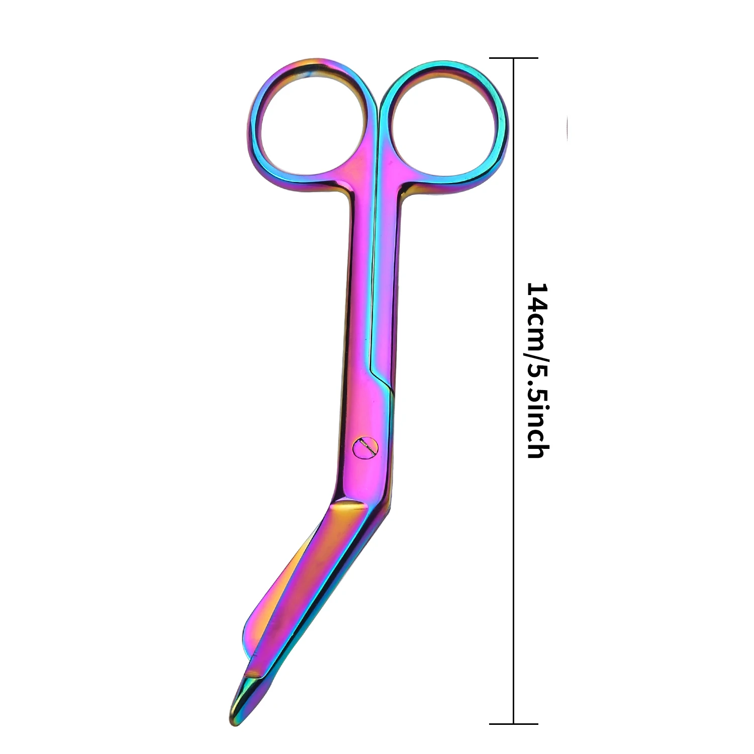 14 cm langlebige Ganzstahl-Mullverbandschere, Sicherheitsschere mit stumpfer Spitze, scharfe Klingen für präzises Schneiden – Detail 3