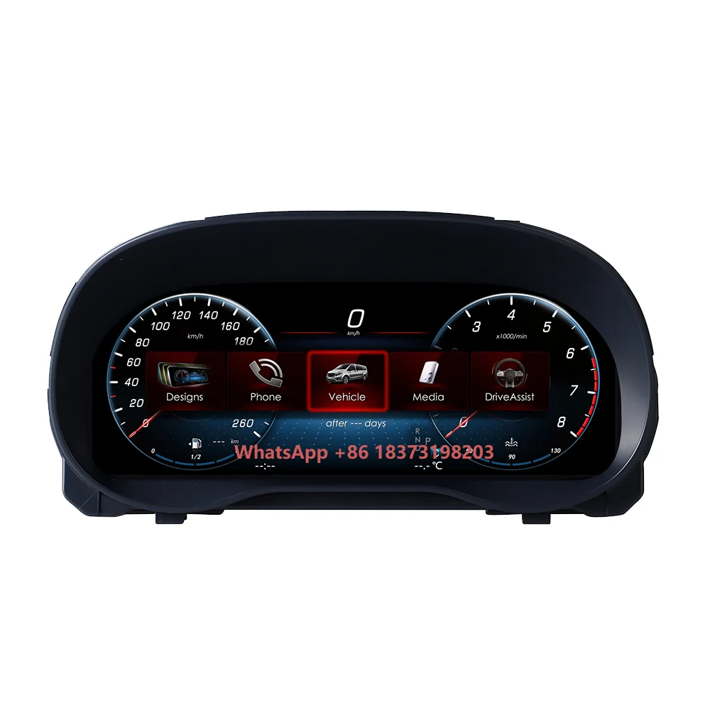 

ZWNAV 12.3" LCD 1920*720 Digital Cluster for 2024 Car Dashboard Instrument Panel Multifunctional Speedometer