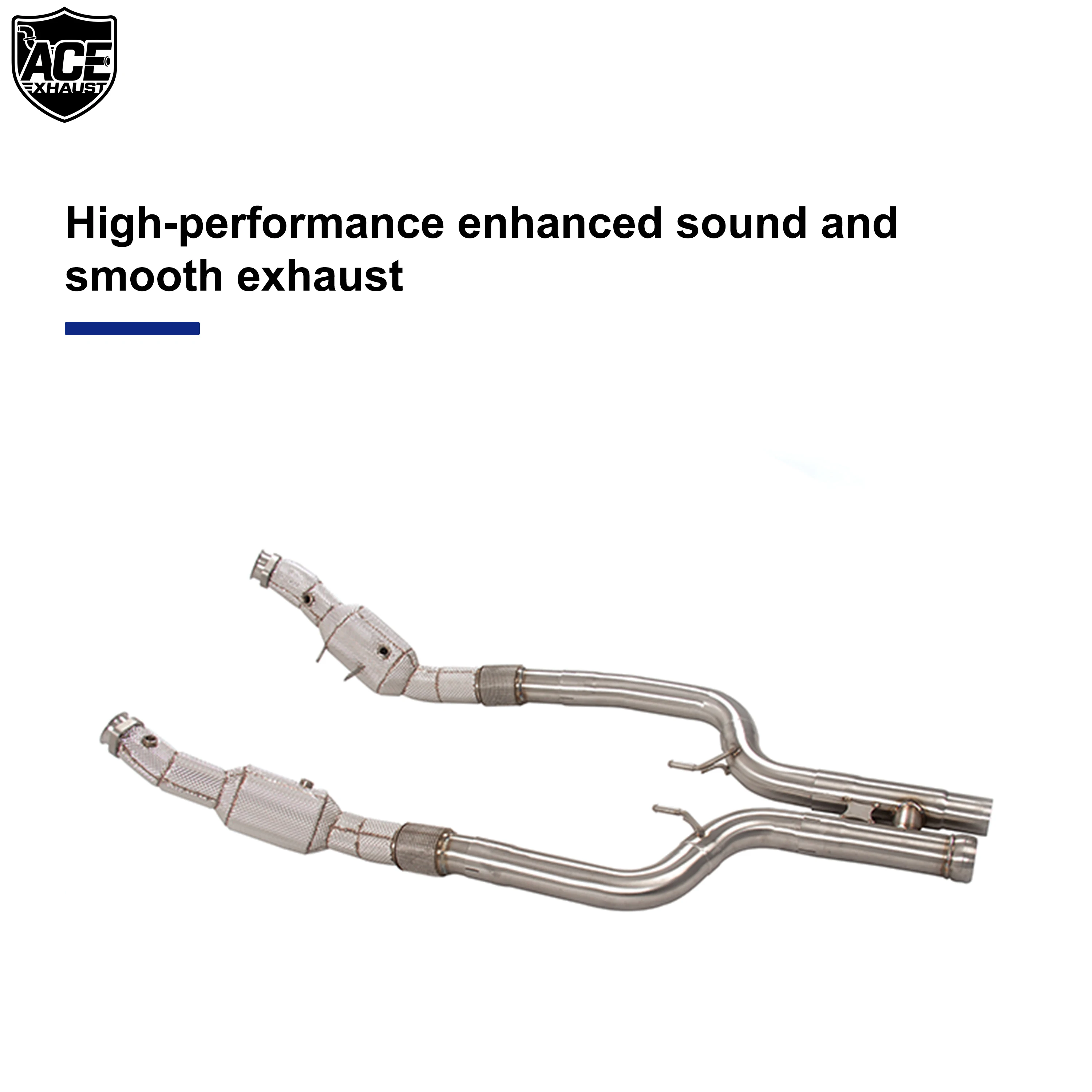ACE Auspuffrohr Downpipe für Mercedes-Benz AMG W221 S500 S600 5.5T Hochwertige SUS304 Auspuffanlage mit Katalysator – Detail 10