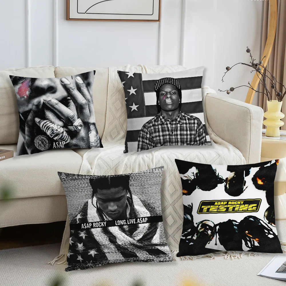 

Rapper A-ASAP R-Rocky Long. Live. ASAP Pillow Case Living Room Sofa Cushion Cover Suitable For Home Bedroom Room Decoration