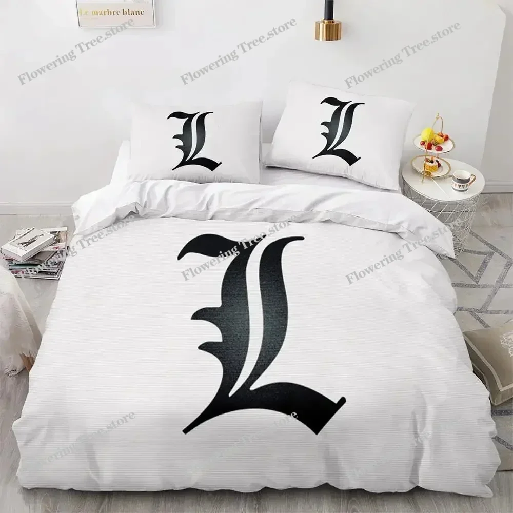 

Death Note Bedding Set Single Twin Full Queen King Size Bed Set Adult Kids Bedroom Duvet cover Sets 3D Print Anime Death Note029