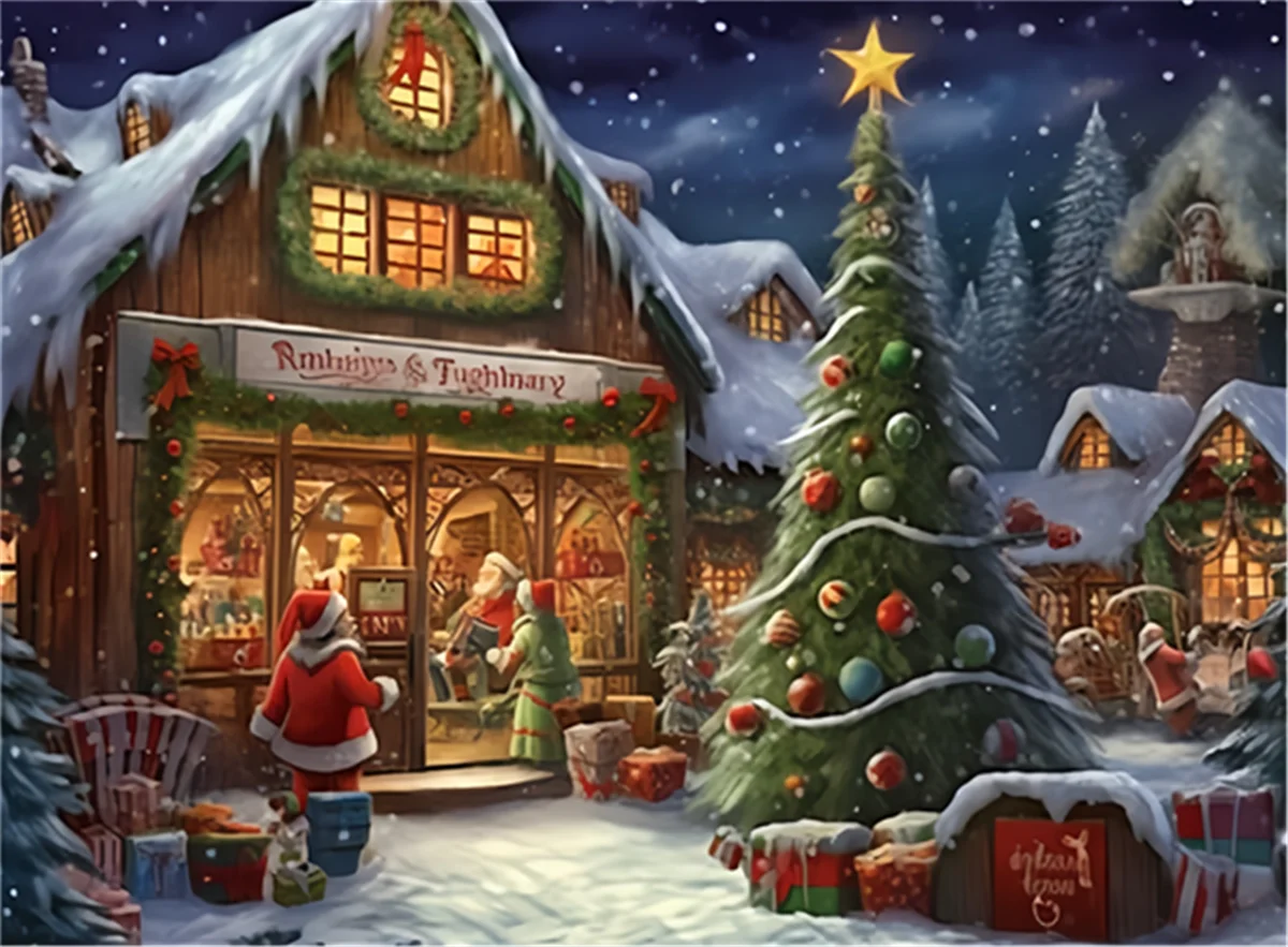 

Puzzles for Adults 50 100 300 1000 Pieces Jigsaw Puzzles The Christmas Shop Formation Wooden DIY Families Toys Gift for Home