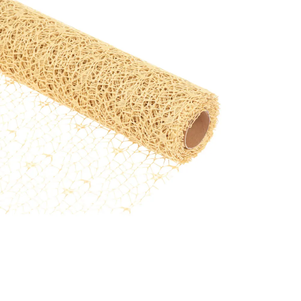 

Jacquard Net DIY Gauze Roll Bright Color Handmade Mesh Charm Light Coffee for Kids School Projects Gift Wrapping Festive Decor