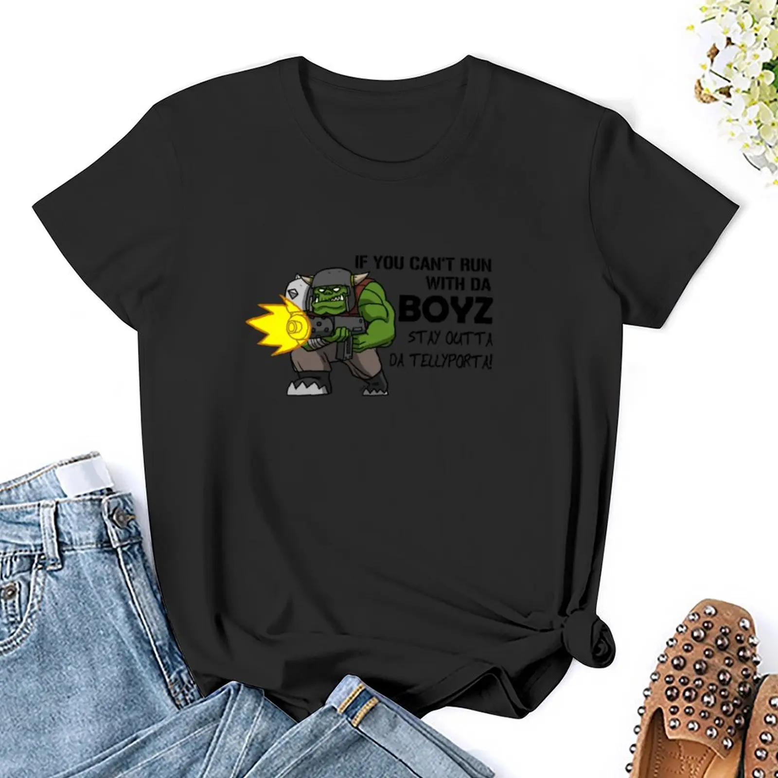 Runnin with DA BOYZ T-Shirt oversized plus size tops Blouse Short sleeve tee ariat shirts for Women