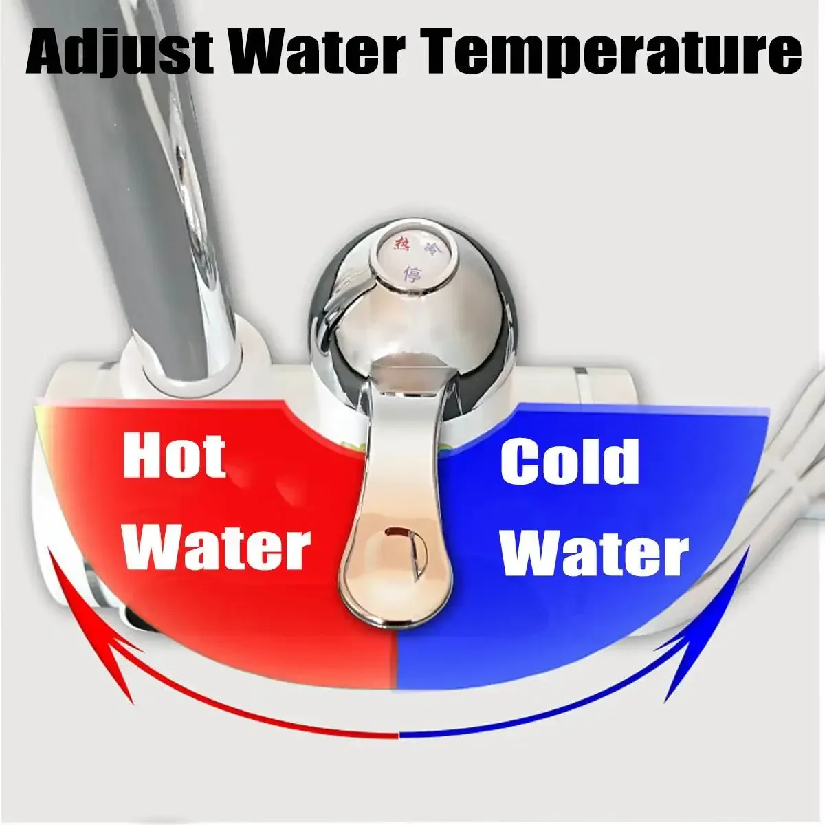 Efficient 3000W Temperature Display Instant Hot Water Tap Tankless Electric Faucet Kitchen Instant Hot Electric Water Heater