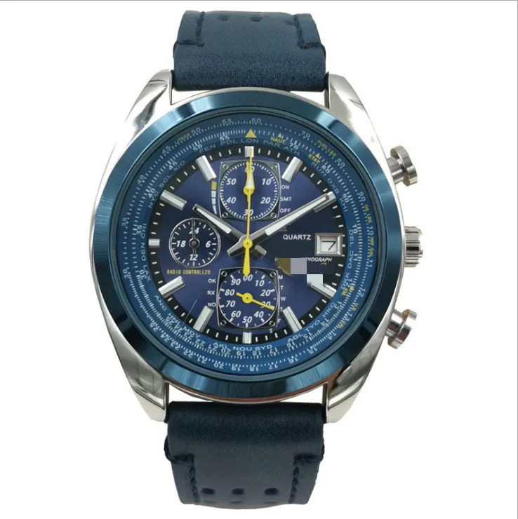 Blue Angel Generation Wtches Men\'s Luxury Quartz Wristwatches Radio Night Glow Energy Multi Functional Business Watch