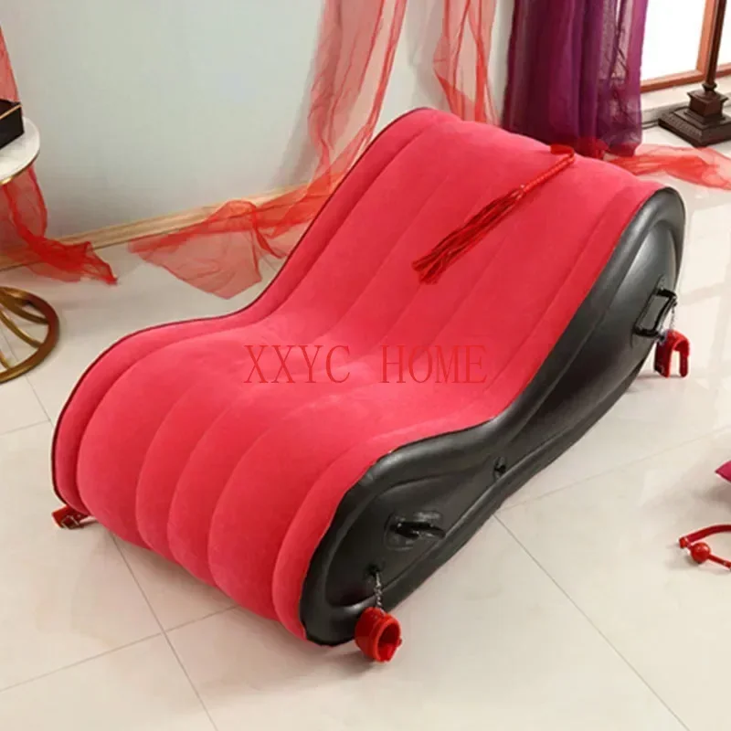 Relaxing Chair Inflatable Sofa Bed Load-bear 300KG Sun Lounges Garden Chair S Shape Comfort Fold Sofa Outdoor Furniture Armchair