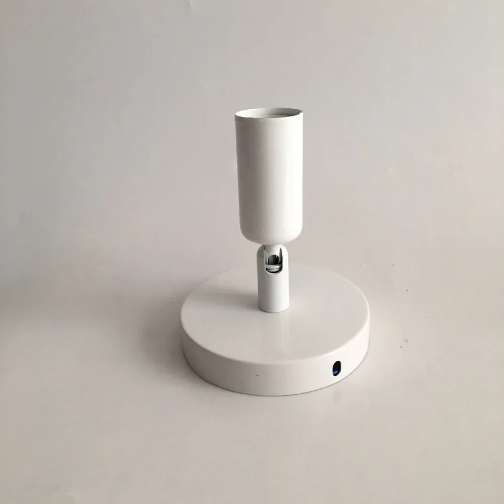Vintage E27 Wall Lamp Base Adjusted Direction E27/E14 Metal Light Base White Black Ceiling Lamp Holder For Bar Restaurant Home