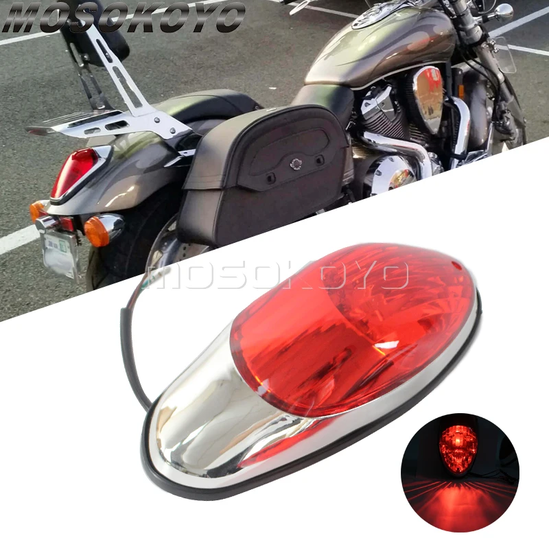 Motorcycle Tail Light Rear Stop Brake Lamp Taillight For Honda Shadow V-Star VTX Kawasaki Vulcan 900 1500 Classic VN900C Cruiser