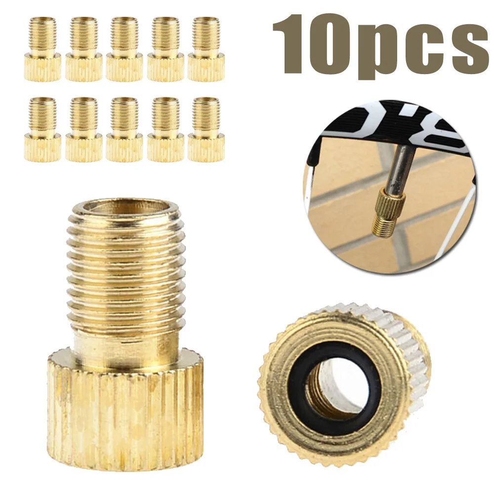 

10x Bicycle Pump Valve Adapters 15x8x8mm For Mountain Bike Motorbike Cycling Converter Adapter Bicycle Accessories