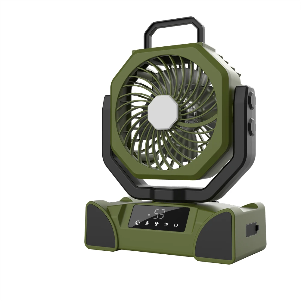 

Tom AutoOutdoor Indoor Outdoor Camping Fan Usb Table Fans With Led Light Power Bank 10000mah Portable Rechargeable Fans for Camp