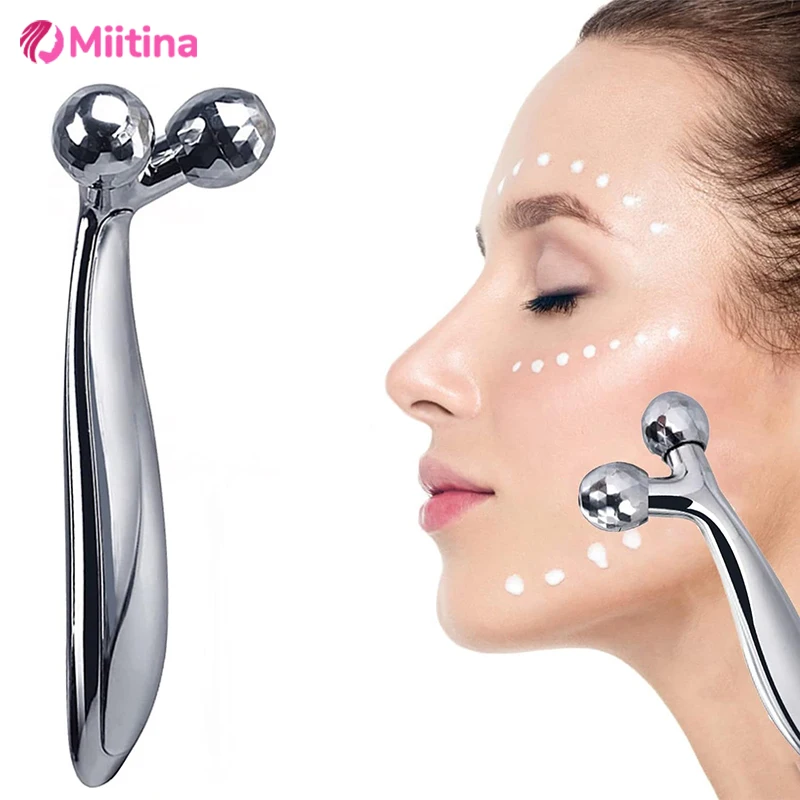 

3D Roller Massager Facial Beauty Device SkinCare Firming Thin Face 360° Rotatable Wrinkle Remover Relax Massage