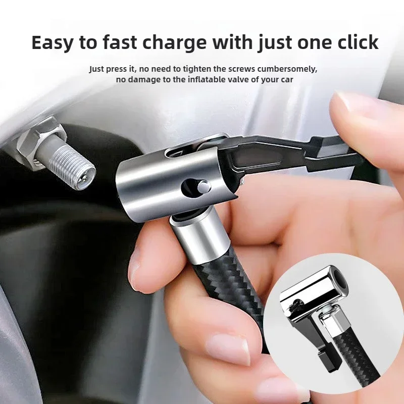 12V Car Tire Pump Cylinder Power System Car Electric Air Pump Heavy Duty Deluxe Portable Metal Air Compressor Car Tyre Inflator