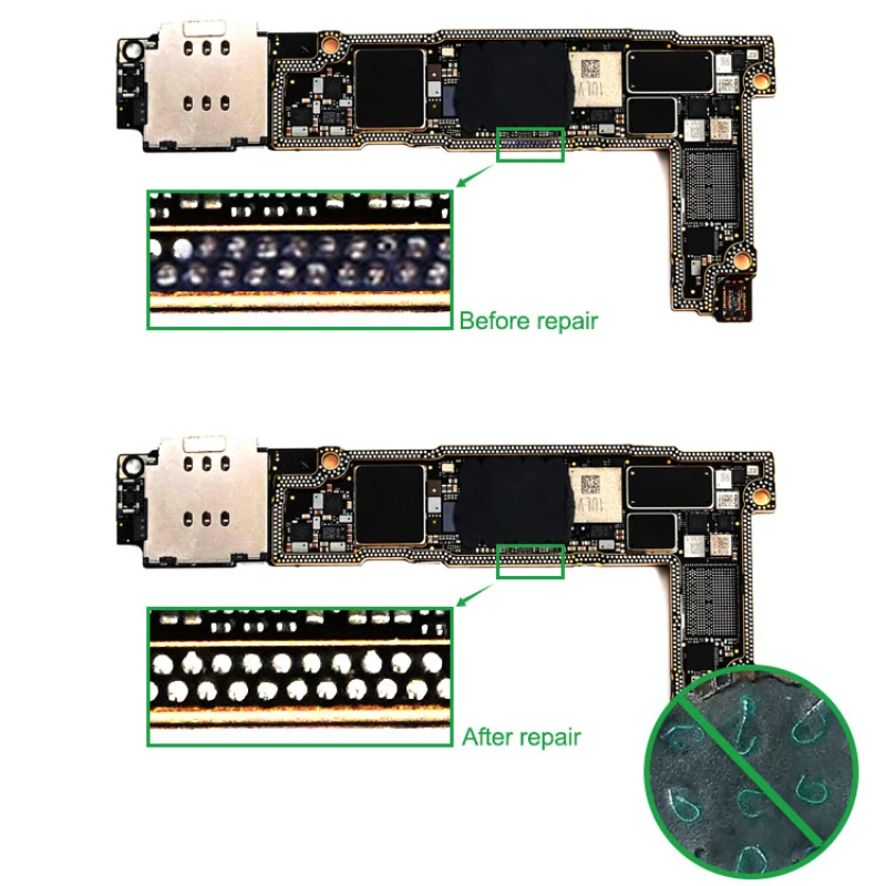 RELIFE RL-007GA-007G Dot Repairing Solder Lug Spot Soldering Pad Welding Board Flywire Replacement IC Repair Tool Fix 2761 1400