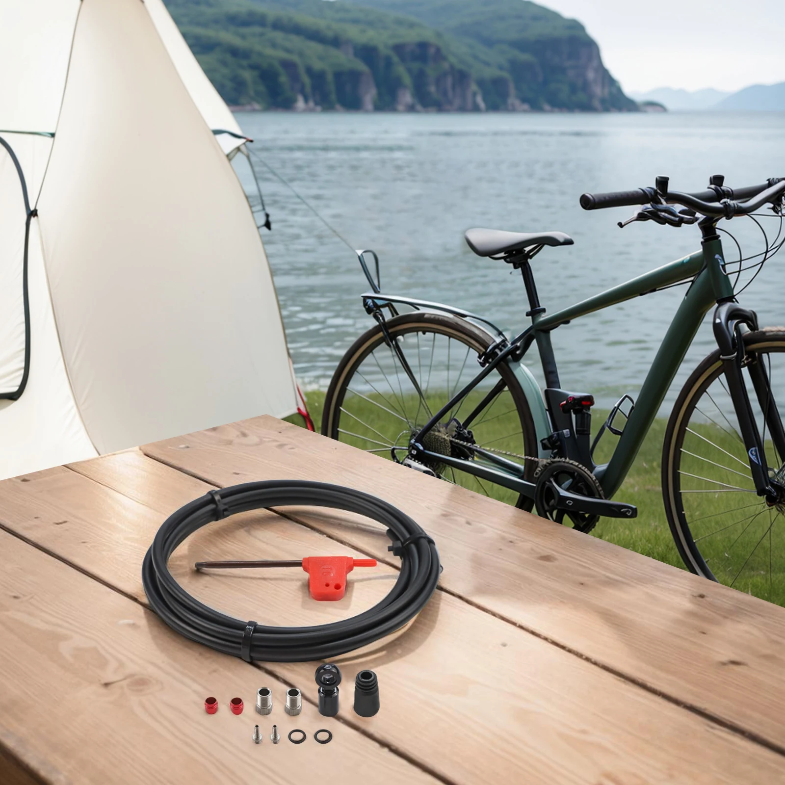 

Oil Hose Insert Set 2000mm Brake Hose Bicycle Maintenance Accurate Size Brake Oil Hose Kit Metal Hose Fittings