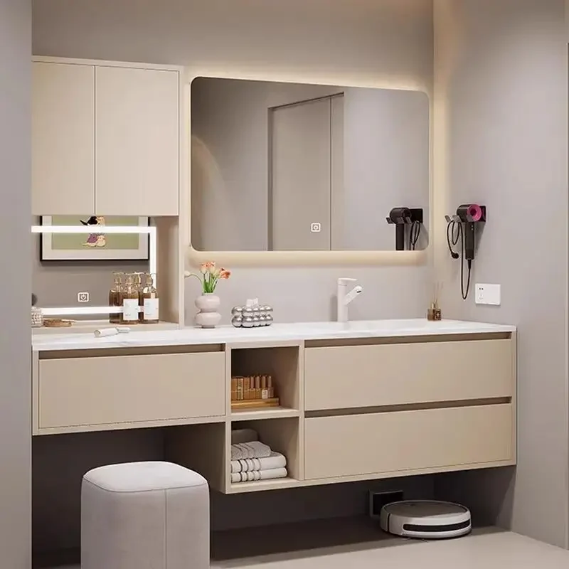 Bathroom Cabinet Display Mirror Organizer Cupboard Perfume Vanity  Furniture