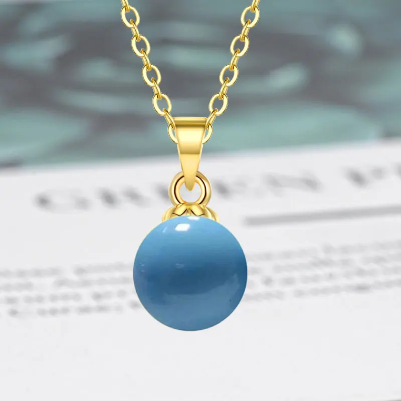 Halskette aus 925er-Sterlingsilber für Damen, natürlicher Achatstein, Hotan-Jade, Hochzeitsschmuck, Verlobungsanhänger, Party-Geschenk, fein – Detail 16