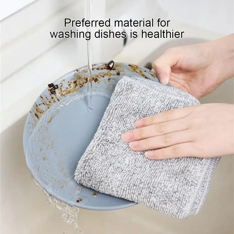 Kitchen Lazy Wipes Non-stick Non-linting Dishcloth to Remove Oil and Dirt Strong Absorbent Thickened Pepsi Cloth