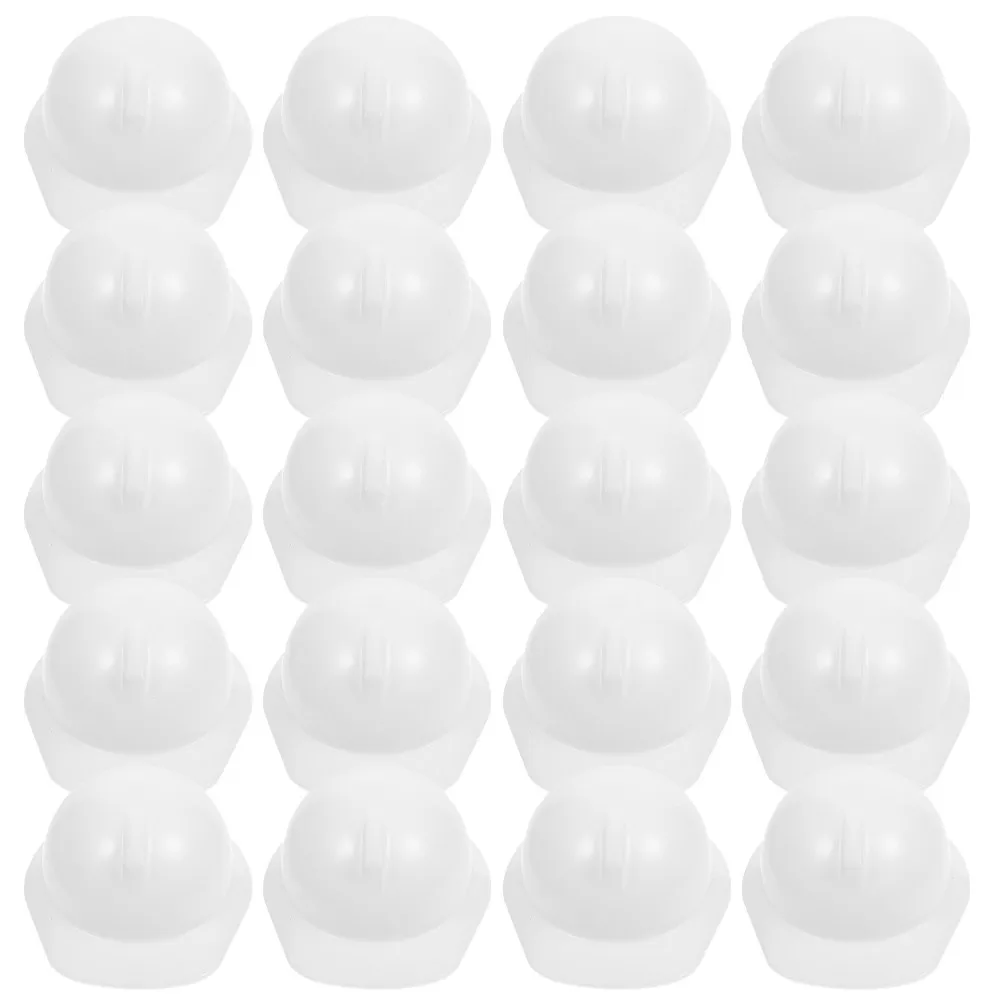 20 Peças Mini Capacetes de Construção de Plástico para Decoração de Casas de Bonecas e Brincadeiras de Fantasia, Design Requintado, Mini Capacetes de Segurança