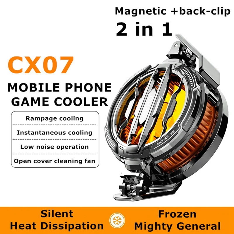 MEMO CX07 Back-Clip Mobile Phone Radiator, Semiconductor Cooling Fan For Iphone Android PUBG