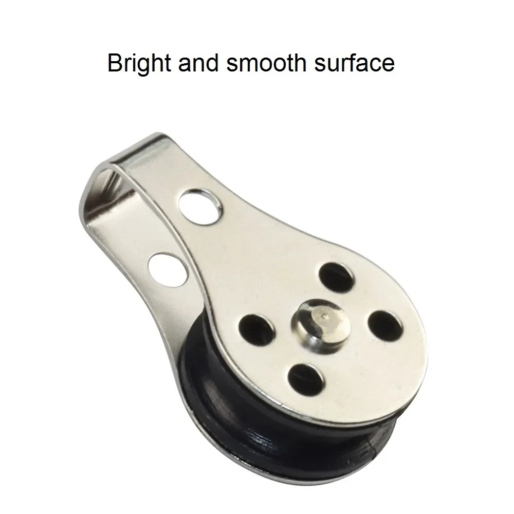 5PCS Edelstahl 316 Pulley 25mm Nylon Blöcke Seil Marine Hardware Für Kajak Kanu Boot Anker Trolley Kit 2mm Bis 8mm Seil