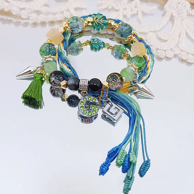 Brazaletes de ánfora para mujer, pulsera Honkai Star Rail, tribios, brazalete de cuerda trenzada, pulseras de cuentas Mydeimos, regalo de joyería Kinich