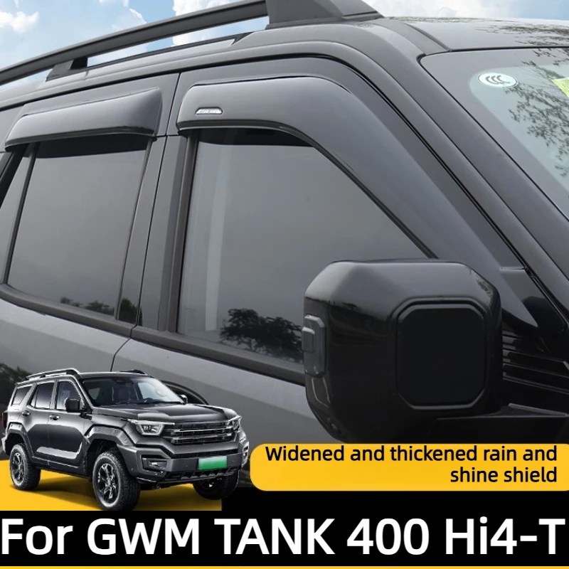 Deflectores de Ventana para GWM TANK 400 Hi4-T, Accesorios 2026/2025, Material PC, Protectores Solares y Contra Lluvia, 2023-2024