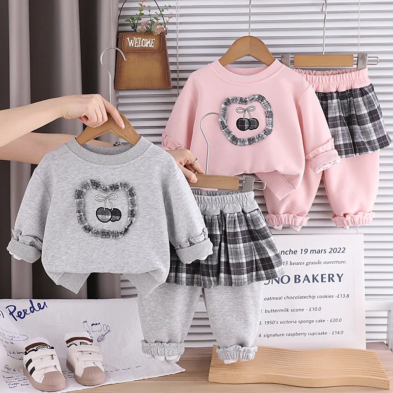 

New Spring Autumn Fashion Baby Clothes Children Girls T-Shirt Pants 2Pcs/Sets Kids Clothing Toddler Costume Infant Tracksuits