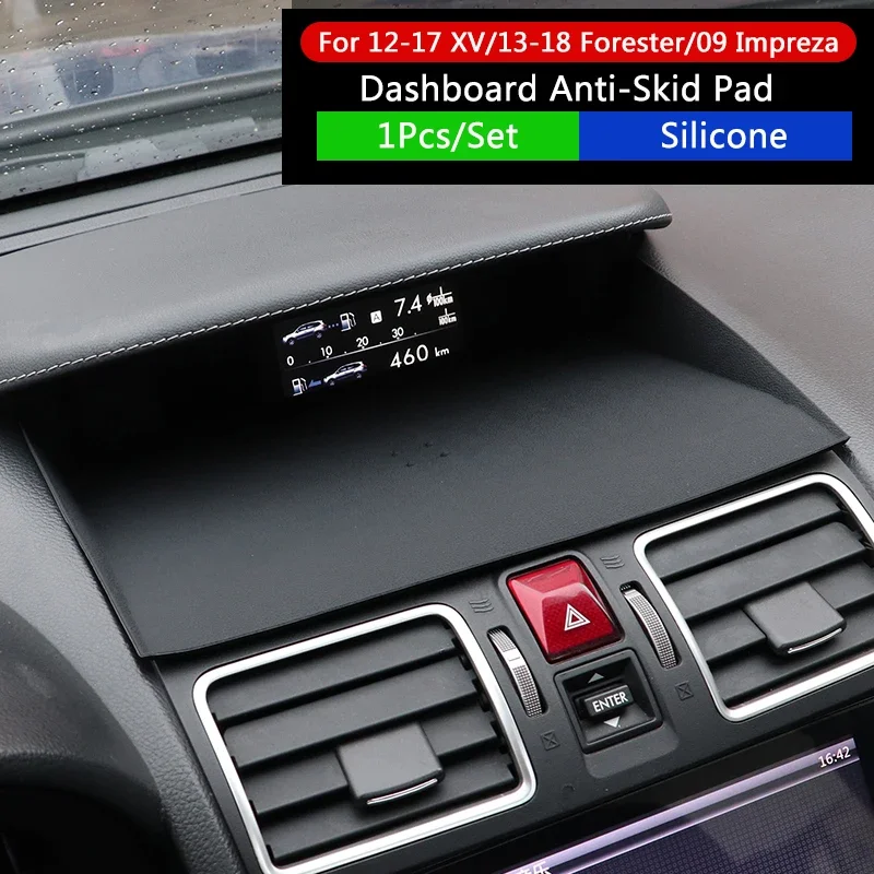 

QHCP Silicone Anti-Slip Mat Phone Holder Ornament Non-slip Dashboard Pad For Subaru Forester 13-18 XV 12-17 Interior Accessories