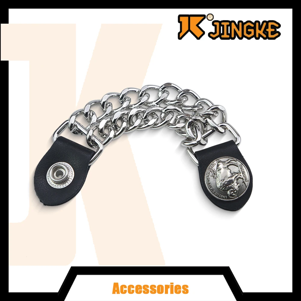 

Motorcycle Vest Extenders for Men Women Heavy-Duty Double Chain Extender Biker Jacket Button Buckle Accessories