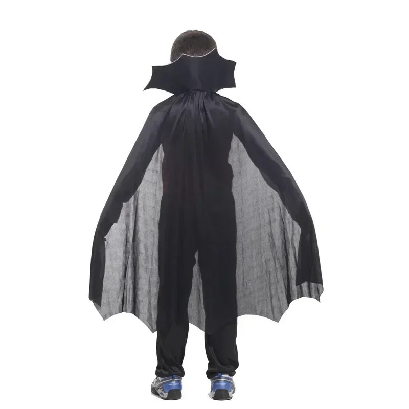 Kinder-Rollenspiel-Kostümset Jungen Mädchen Vampir-Outfit Halloween Cosplay-Anzug mit Umhang und Zubehör für Karneval und Kostümparty – Detail 17