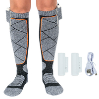 Electric Foot Warm Socks 3.7v Battery Heating Socks Elastic Comfortable 3 Modes Adjustable for Fishing Camping for Hiking Skiing