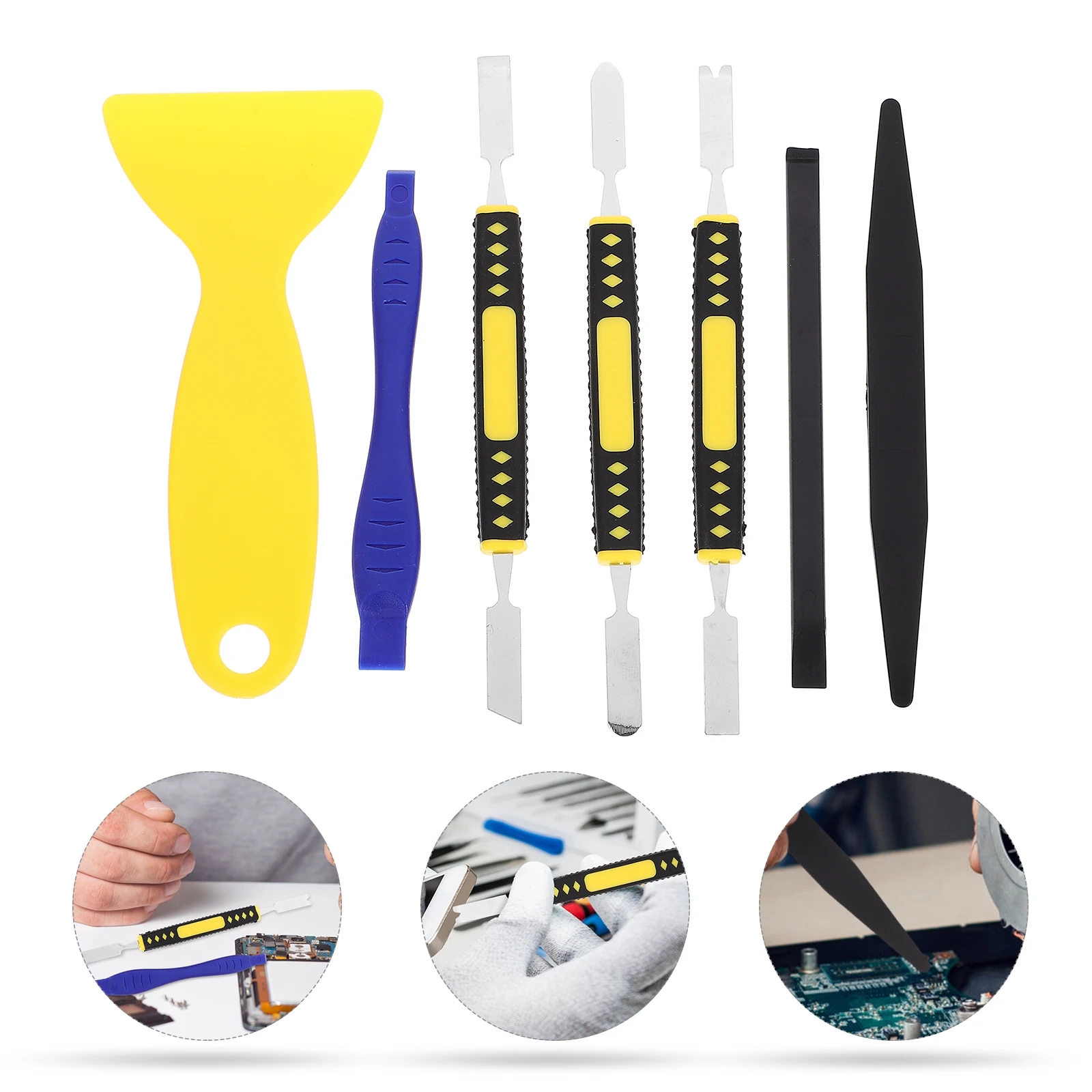 

7pcs Phone Repair Tool Durable High Precision Tablet Maintenance Computer Opening Tools Sucker Disassemble Ideal Optics