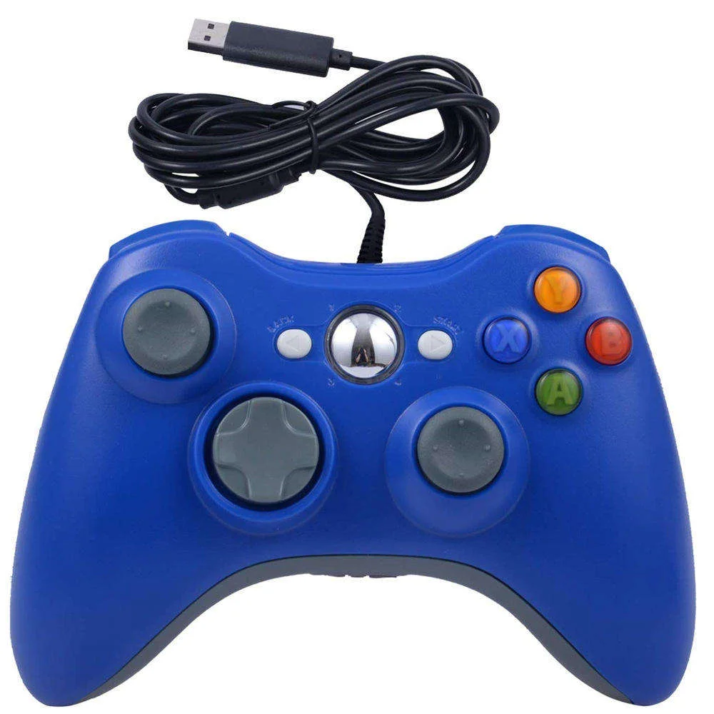 USB سلكي للوحة ألعاب XBOX 360 مع محرك اهتزاز وحدة تحكم عصا التحكم في ألعاب الكمبيوتر لوحدة التحكم Manette Joypad