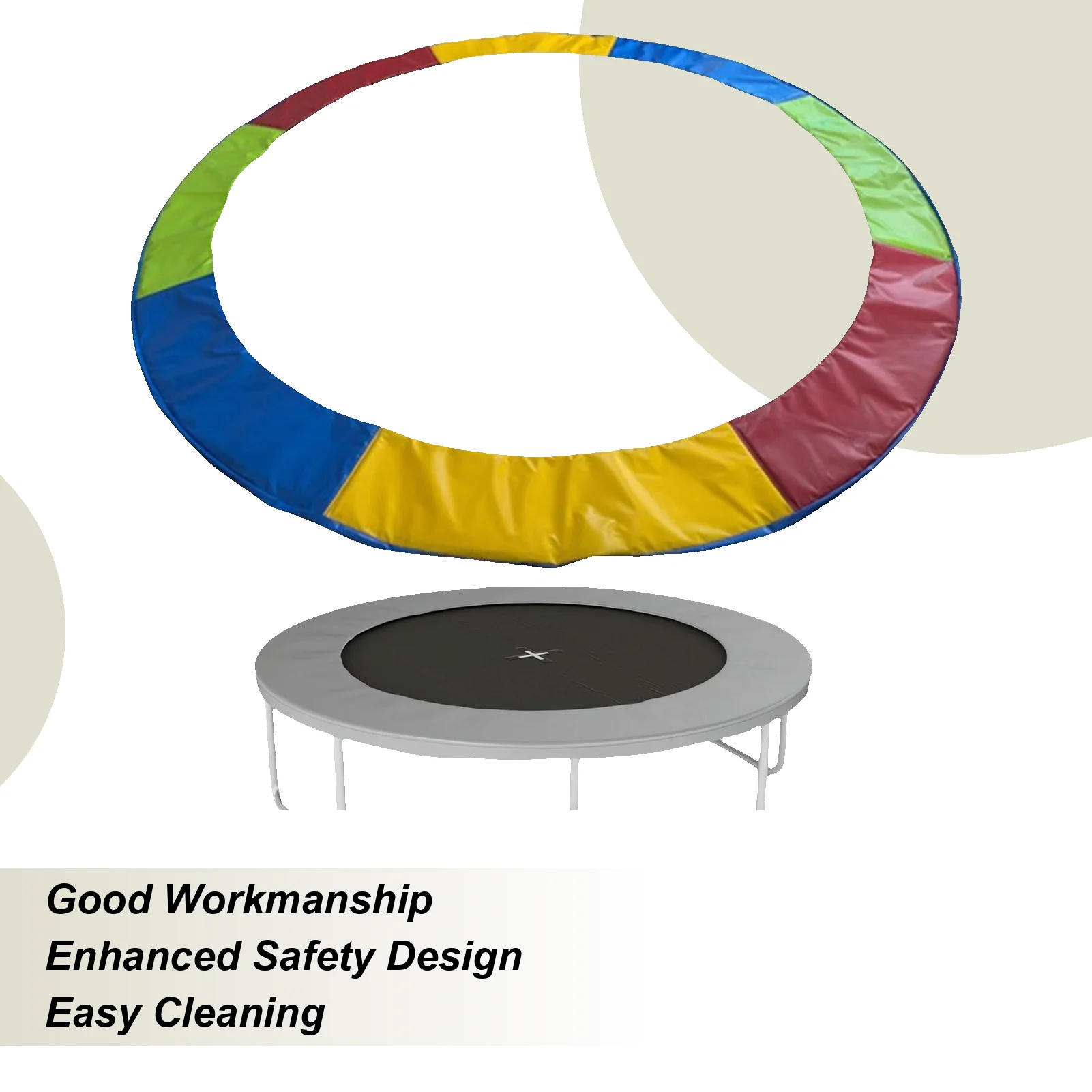 

Trampoline Padding Replacement Jumping Bed Replacement Cover Pad Waterproof Dust-Proof Protector For Weather Damage Extend The