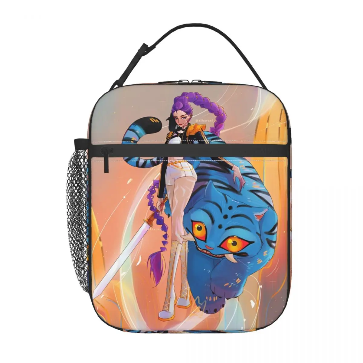 

Kpop Demon Hunters Huntrix Thermal Insulated Lunch Bags for Office Portable Food Container Bags Thermal Cooler Lunch Boxes