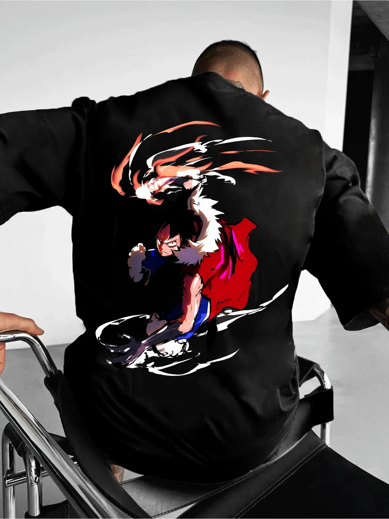 

ONE PIECE Anime Luffy Peripheral Printing 2025 Summer Short Sleeve T-Shirt Men's and Women's Daily Commuting Cotton T-Shirt