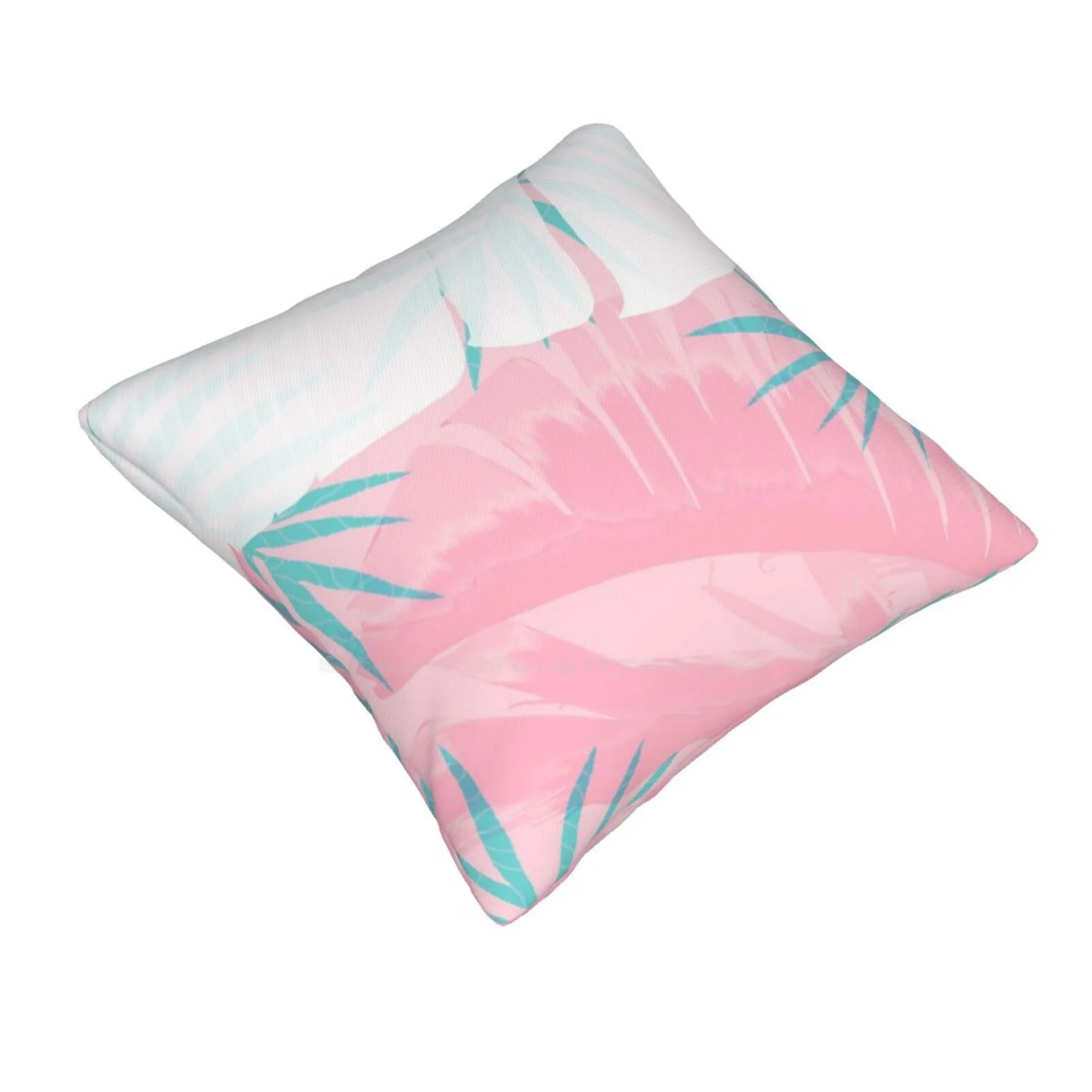 Elegant Palm Trees Pink Foliage Design Pillows Case Bedroom Home Decoration Tropical Elegant Palm Trees Dream Beach Banana