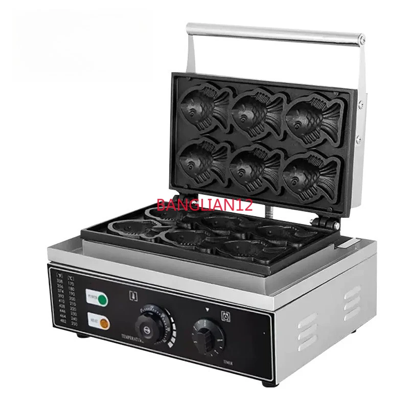 

Small fish cake fish-shaped machine, six-hole electric snapper burner