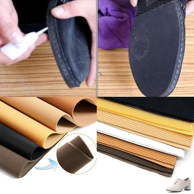 

Anti Slip Wear-Resistant Full Shoe Sole Stickers Rubber Shoe Soles Repair Outsoles DIY Shoe Care Bottom Patch Wearable Shoe Pads