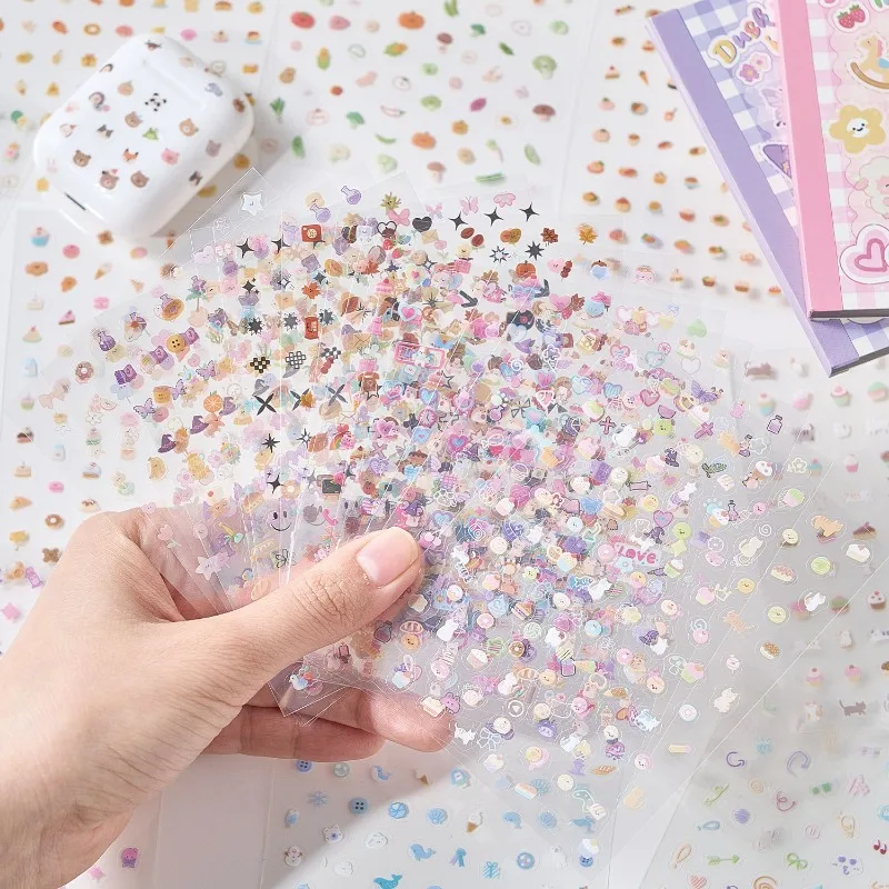 

Mini Die-Cut Sticker Book for Journal Cute Cartoon Decorative Scrapbook Stickers DIY Decor Phone Case Nail Stickers Kids Gift